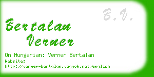 bertalan verner business card